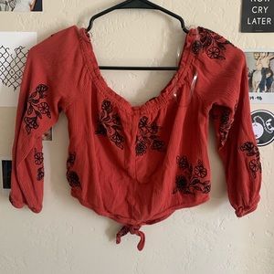 Crop top floral great condition
